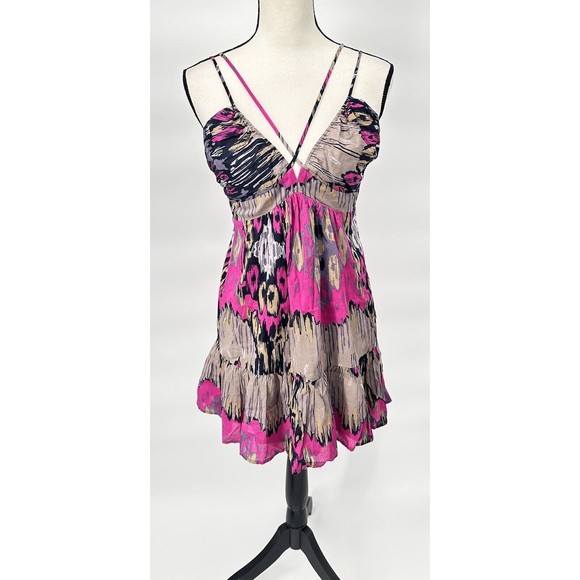 BCBG Max Azria A-Line Dress Women's Size Small Colorful Mini Dress - Picture 2 of 14